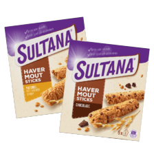 Sultana fruitbiscuit*, havermoutsticks of knappers